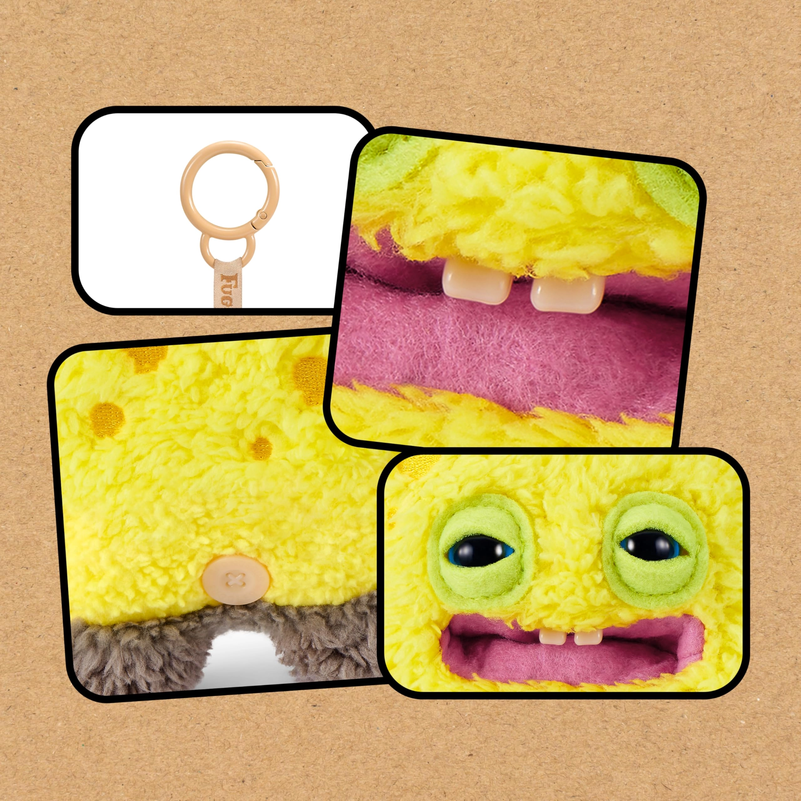 SpongeBob - 12 cm Plush Keyring Pack