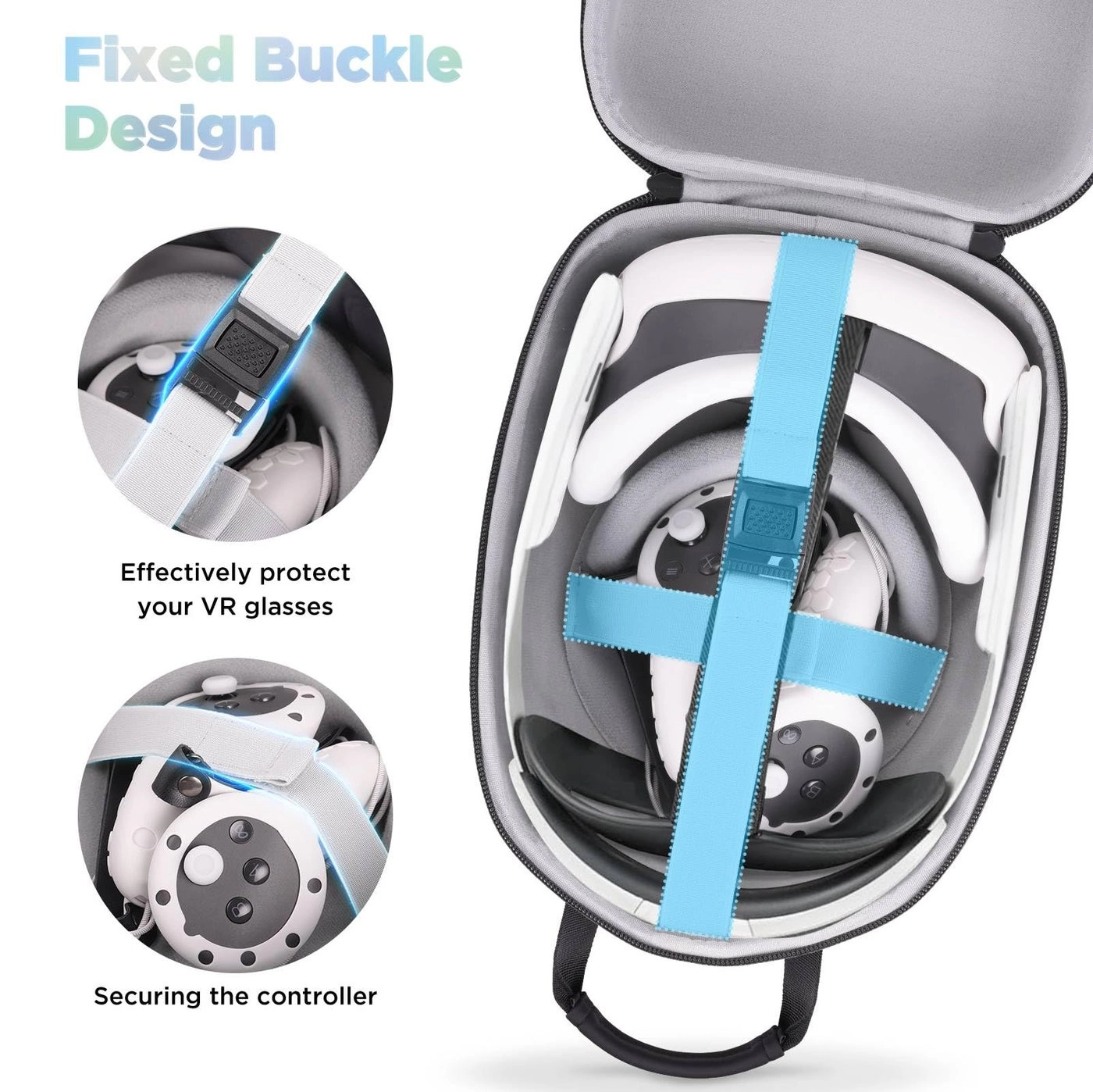 Hard Carrying Case - Compatible with Meta Quest 3S, Quest 3, Quest 2, Vision Pro