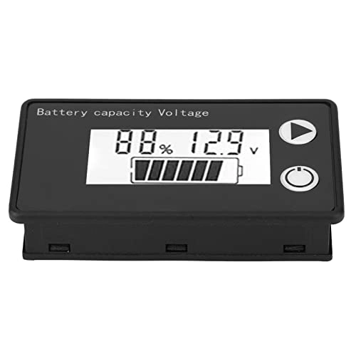 LCD Battery Capacity Indicator - DC8V-100V blue no alarm