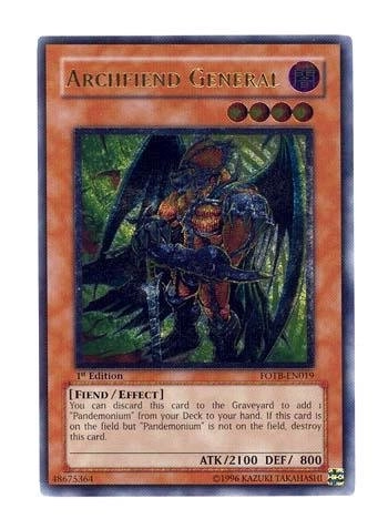 Yu-Gi-Oh! Archfiend General FOTB-EN019 - 1st Edition Ultimate Rare