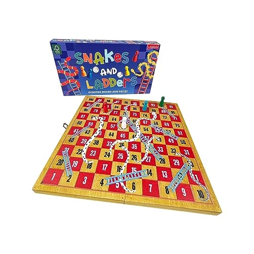 Lagoon Snakes and Ladders - Wooden Brown
