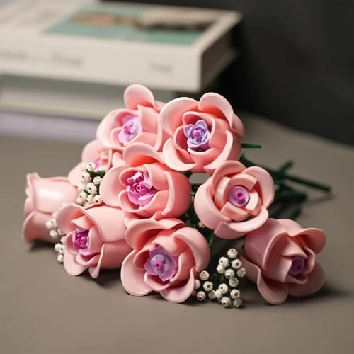 Toy Building Set - Pink Flowers 1 pcs