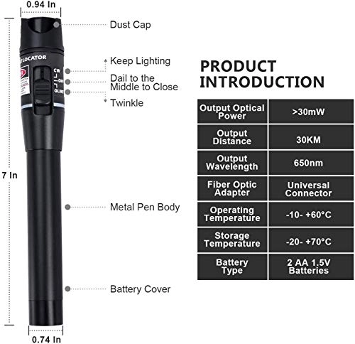 Visual Fault Locator - 2.5mm universal connector single mode multi-mode