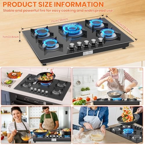 RQZ-Glass-UK Gas hob