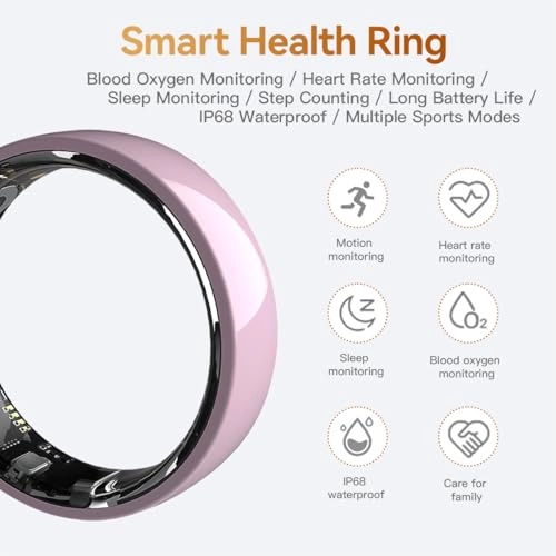 Smart Ring - Black 8# Heart Rate Monitor