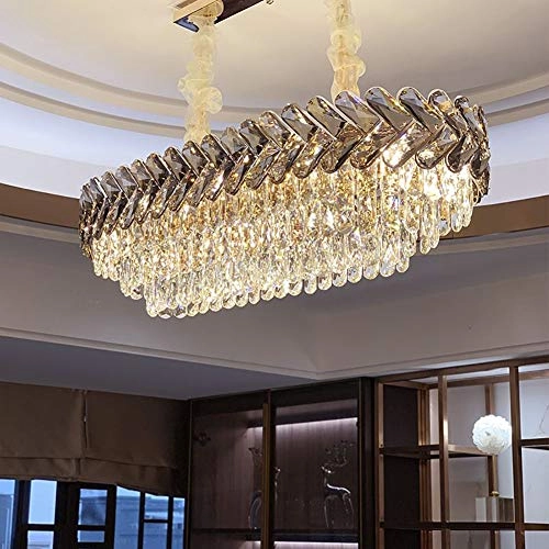 Postmodern Simple Crystal Chandelier - Electroplating gold 55*35cm 8 Head