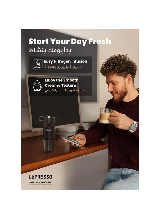 Nitro Brew Cold Coffee Maker - 480ml built-in pressure gauge