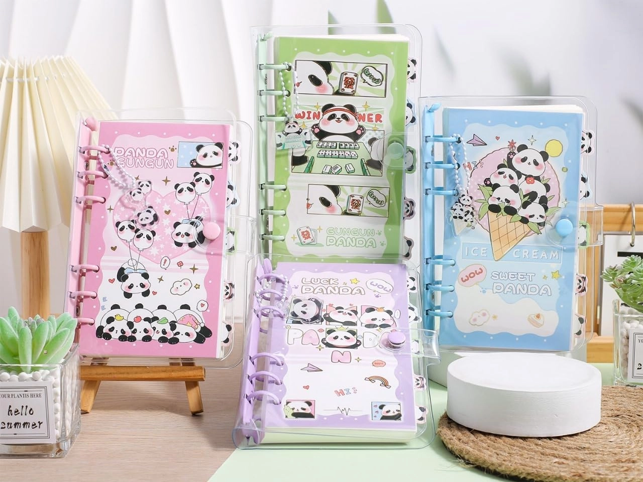 Mini Transparent Binder Spiral Diary Notebook