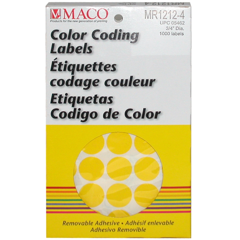 Color Coding Labels - 768 Labels .25 in ( 6.35 mm )