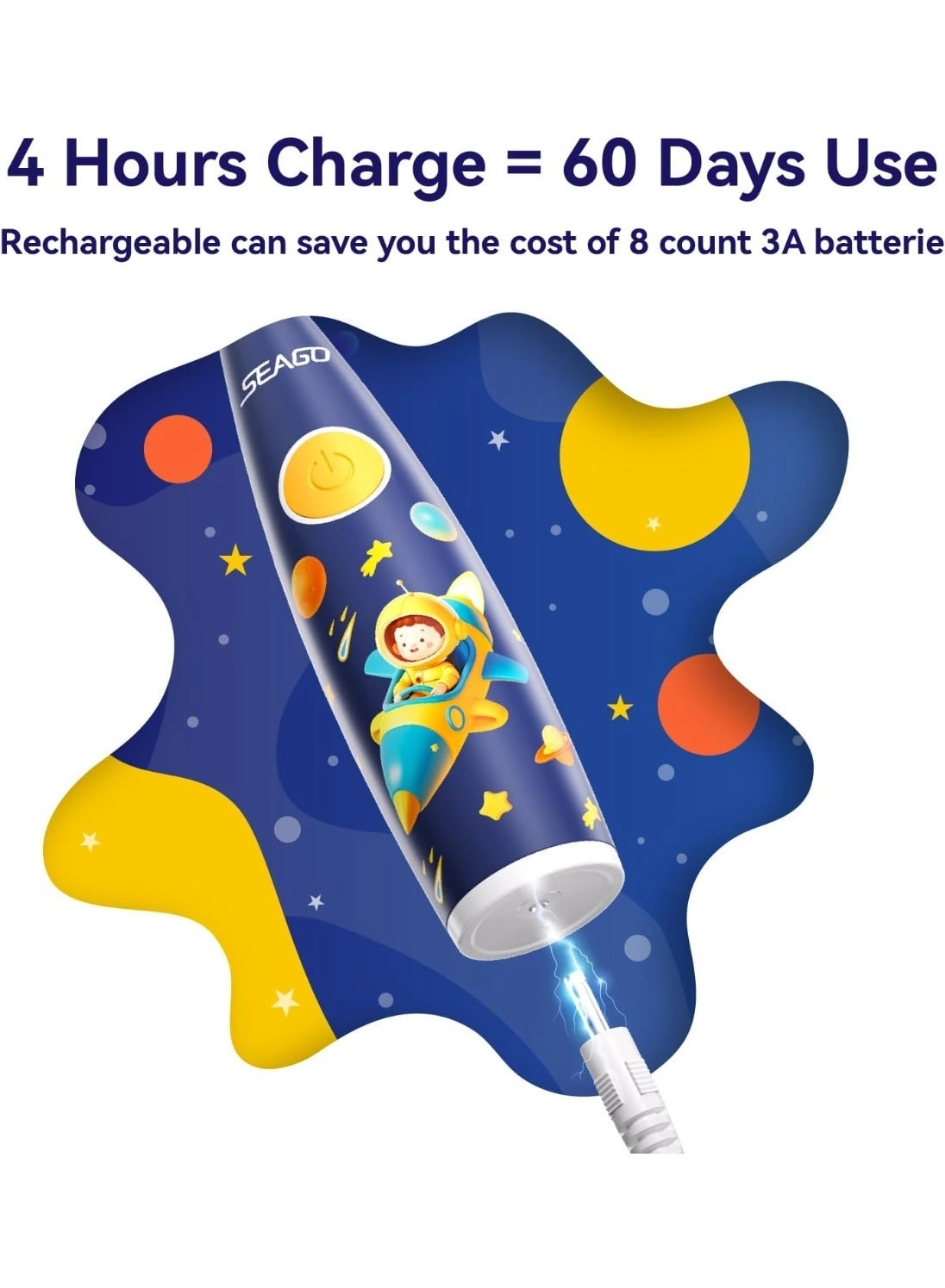 SG-2159 - 8 Soft Toothbrush Heads LED Light 2-Minute Timer