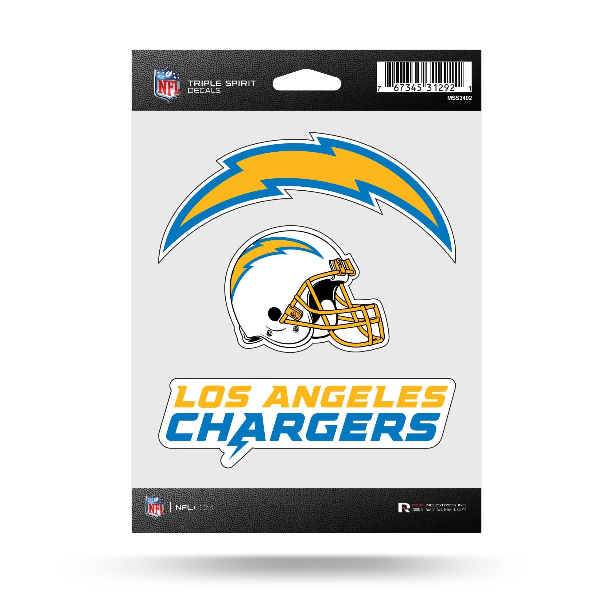 Rico Design NFL Sticker Book Los Angeles Chargers 3 pcs