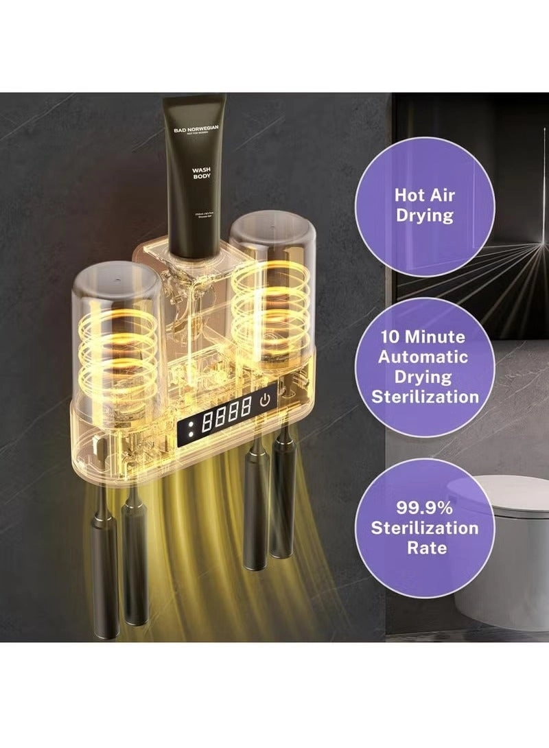 Toothbrush Holder - Wall Mounted 4 toothbrush slots