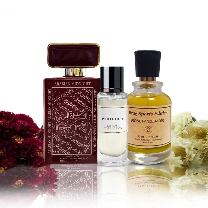 B BRAG Rose Panzer Eau de Parfum - 50ml + Midnight Oud Eau de Parfum - 100ml + White Oud Eau de Parfum - 30ml