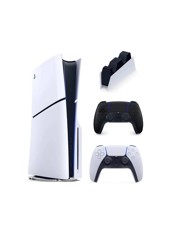 Playstation 5 Slim Disc Console + DualSense Wireless Controller + DualSense Charging Station