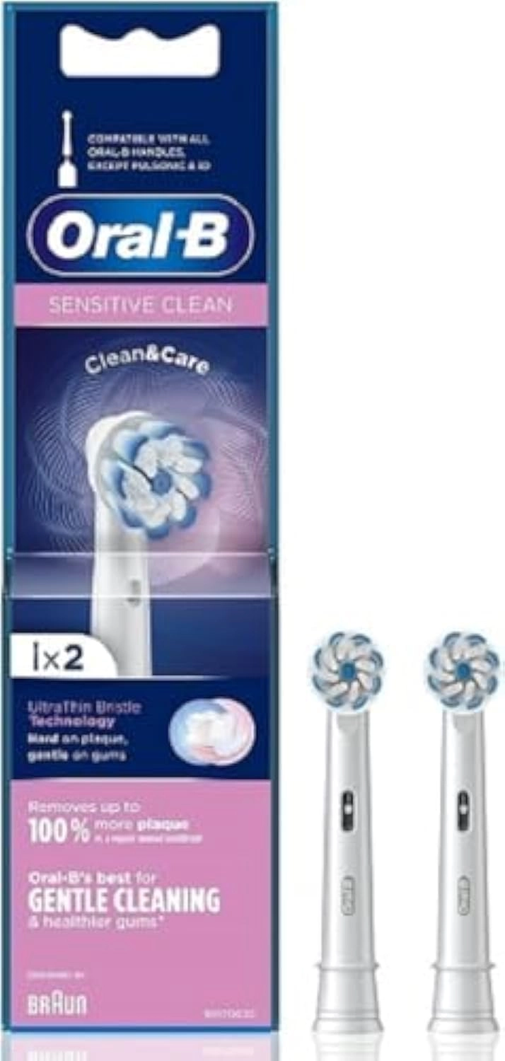 Oral-B Sensitive Clean Replacement Toothbrush Brush Head - EB 60-2 2 piece(s) White
