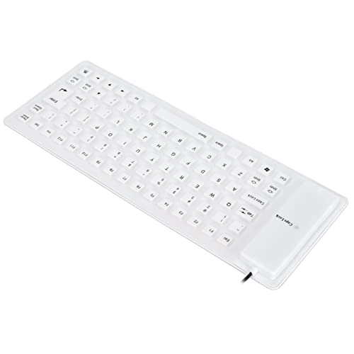 Roll-up Silicone Keyboard - 85 Keys USB Wired White