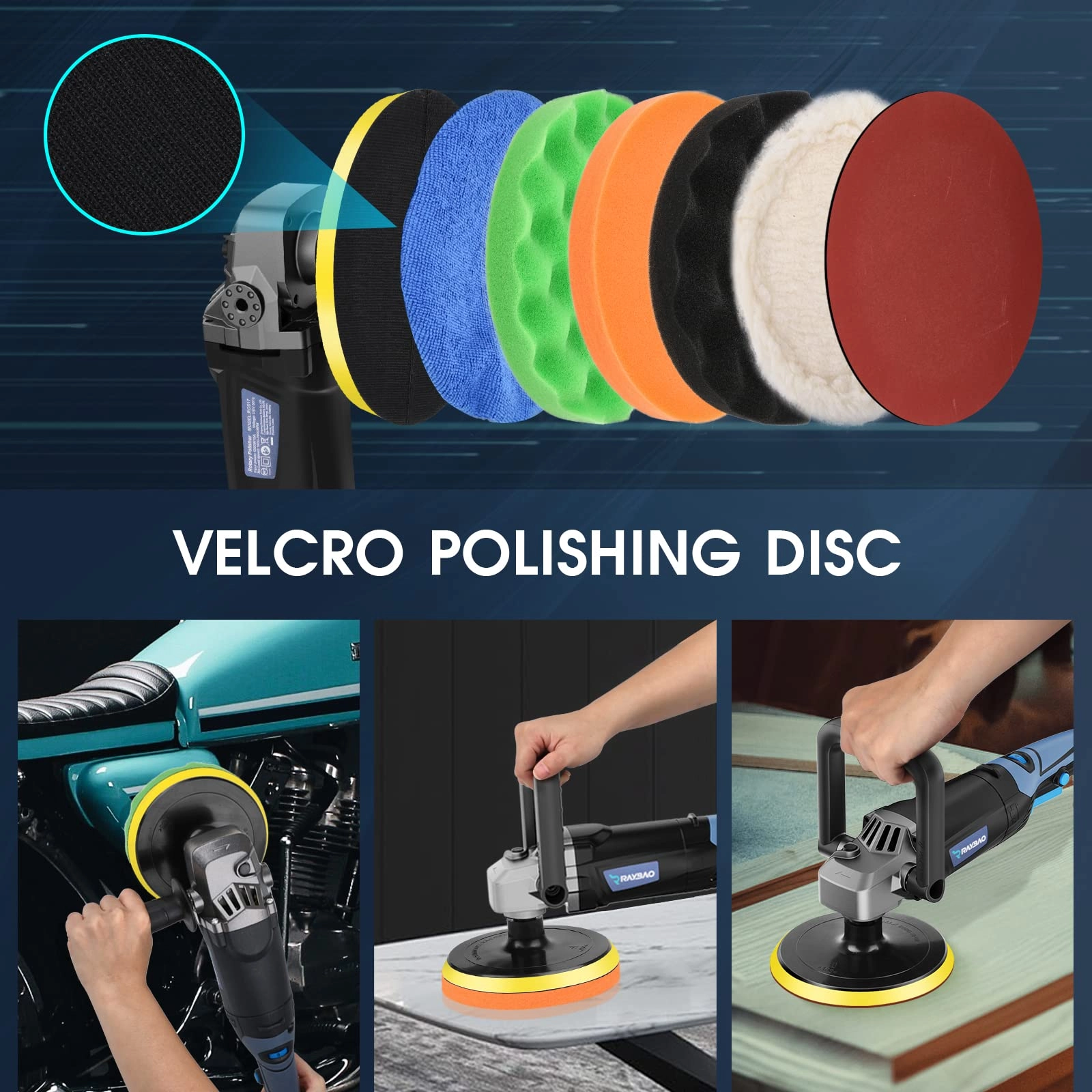 Car Polisher - 1200W 180mm 150mm