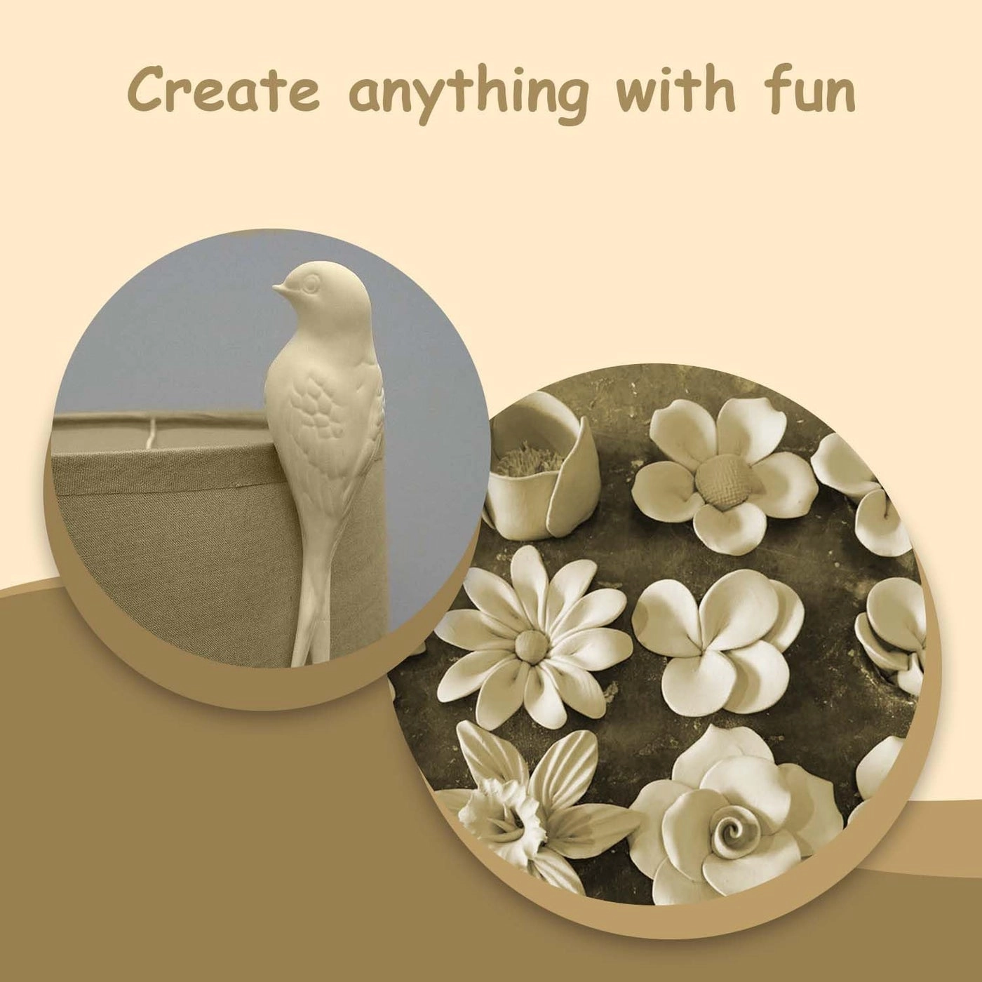 Soft Mould Air Dry Clay - 1Kg 4pcs.