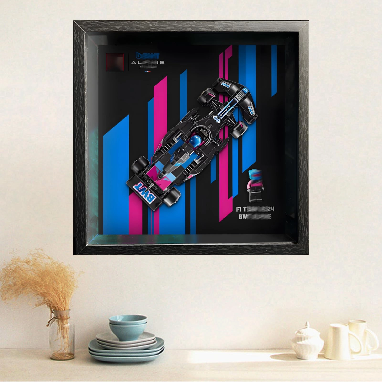 Display Wallboard Wall Mount Speed F-1 for Lego 77242 77243 77244 77245 77246