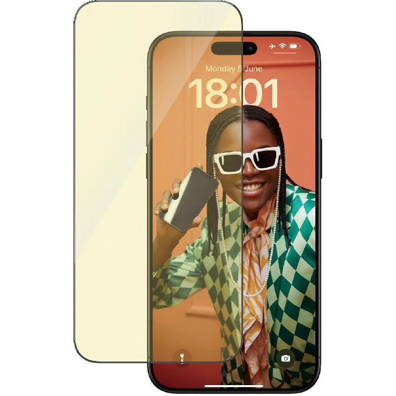 Ultra Wide Fit Clear Tempered Glass Screen Protector for iPhone 16 Plus