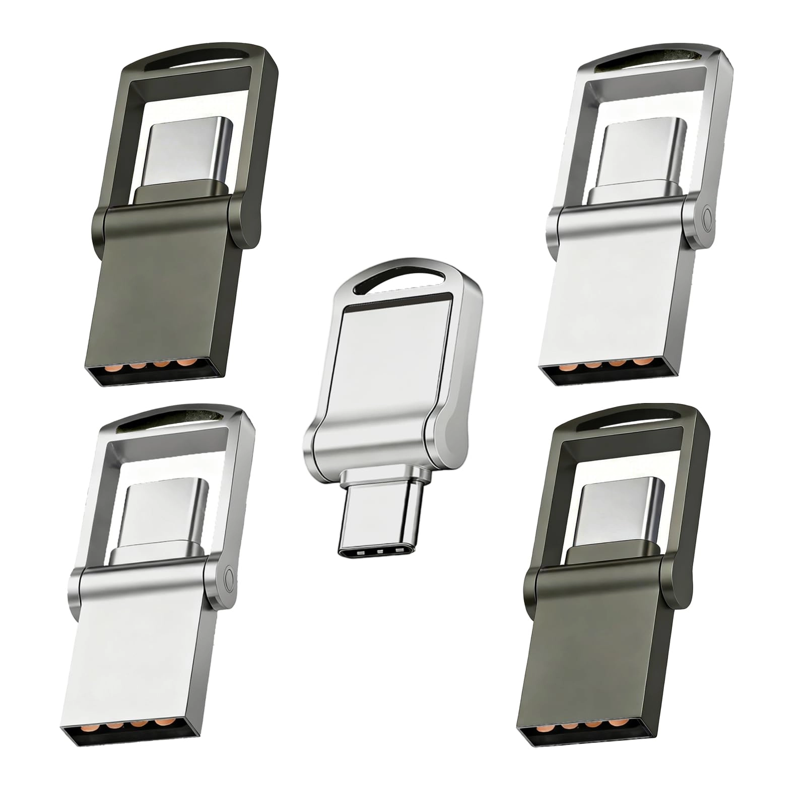 Mini USB Flash Drive - USB 2.0 Type-C & USB A 8GB
