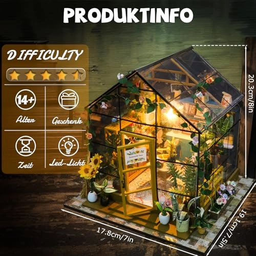 Miniature House - LED Lamp Wood