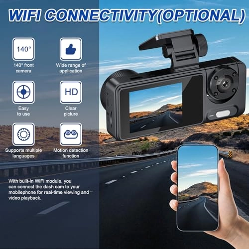 Clear Car Rearview Mirror - 1920*1080P+1280*720P+640*480P