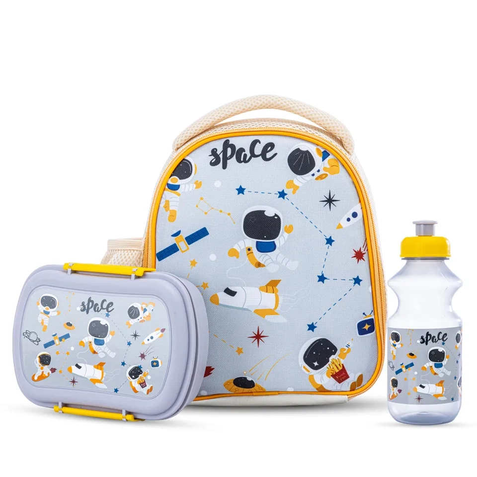 Lunch Bag - Dinosaurs + Lunch Box - 750 ml + Water Bottle - 450ml