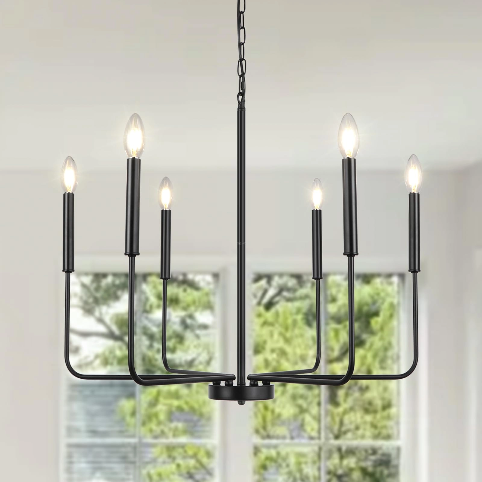 LynPon Modern Farmhouse Chandelier - height: max 170 cm / min 70 cm