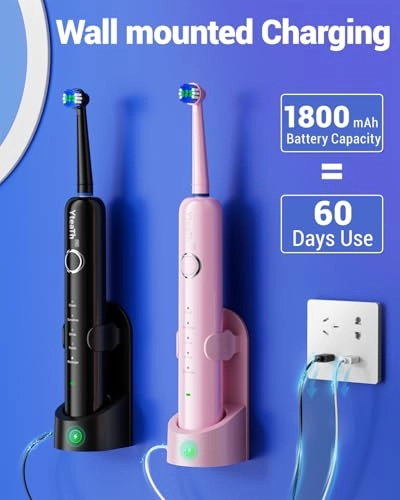 Y06W - 2 Pack 10 Brush Heads 60-Day Battery Life