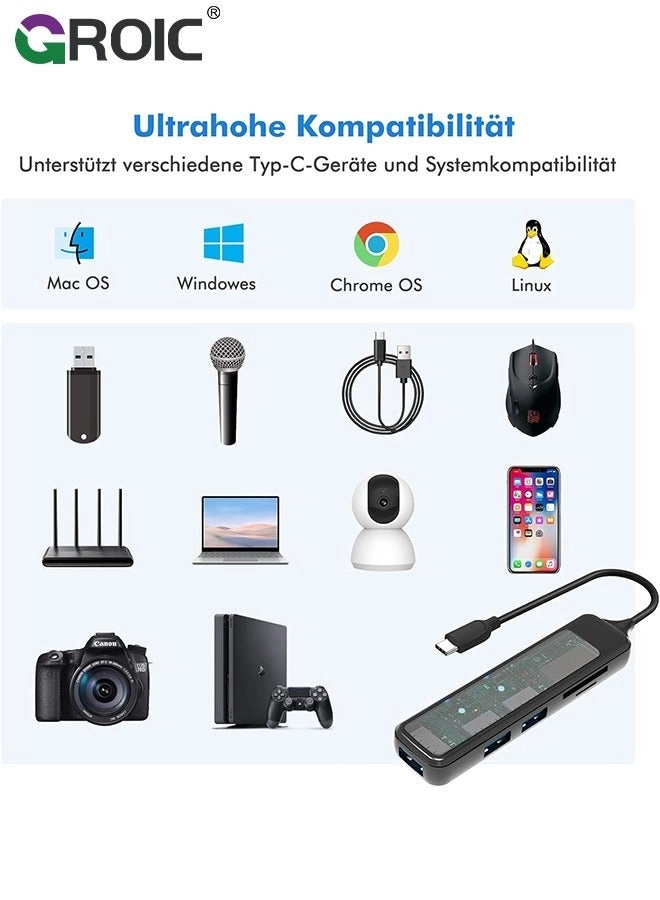 USB Hub - 4-Port 1xUSB3.0 3xUSB2.0