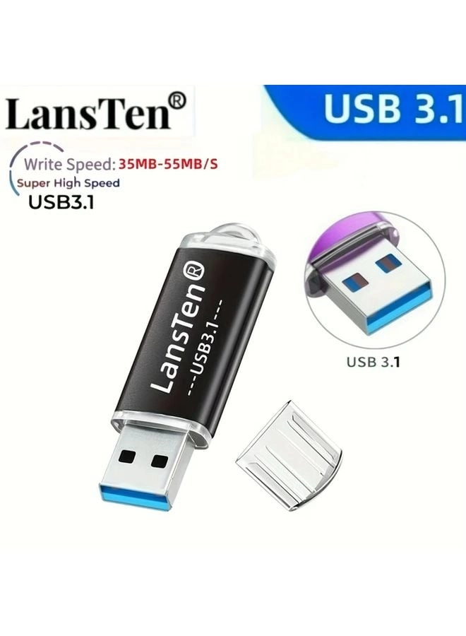 LANSTEN USB C Flash Drive - USB 3.1 USB-C USB-A 256GB