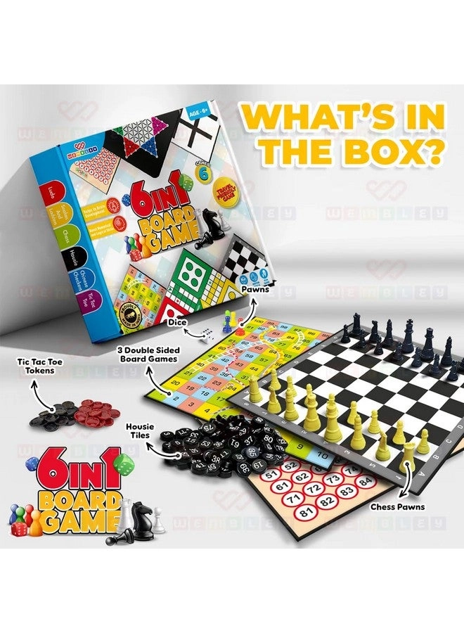6 in 1 Classic - Ludo Snake & Ladder Chess