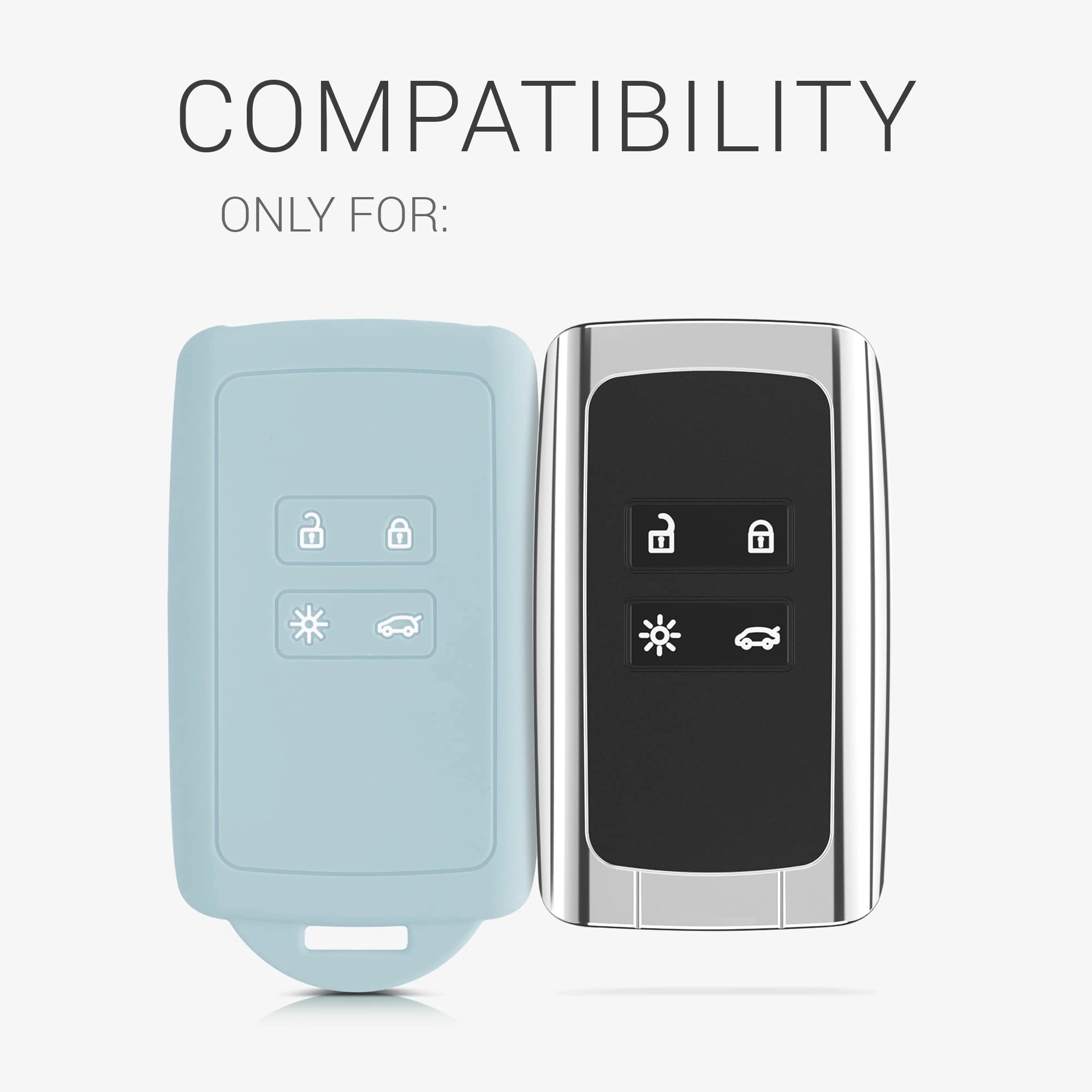 Car Key Cover - Compatible with Renault 4 Button Keyless Go