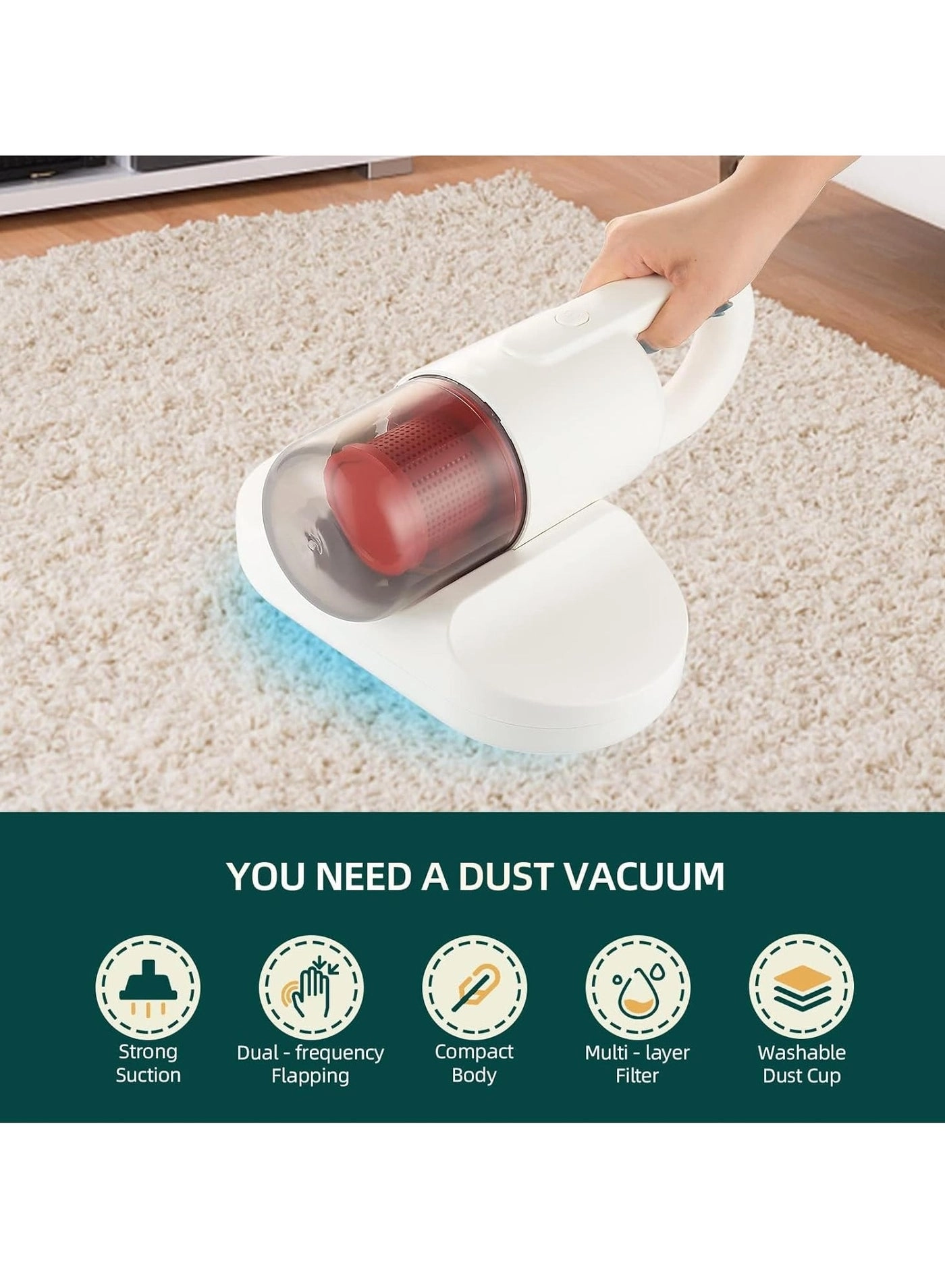 Mattress Vacuum Cleaner - Cordless 130W