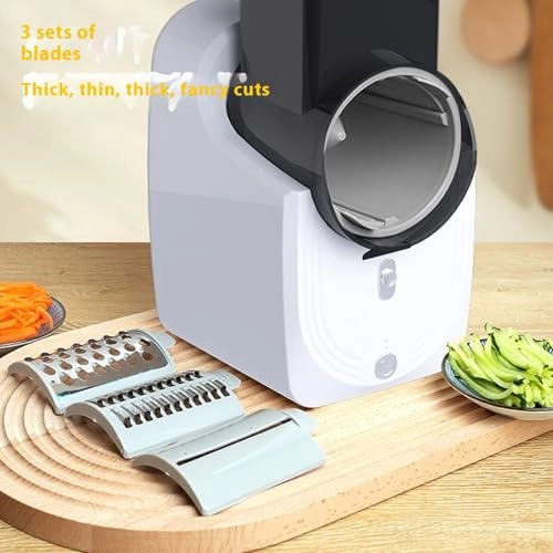 Electric Drum Vegetable Cutter - USB Rechargeable Green
