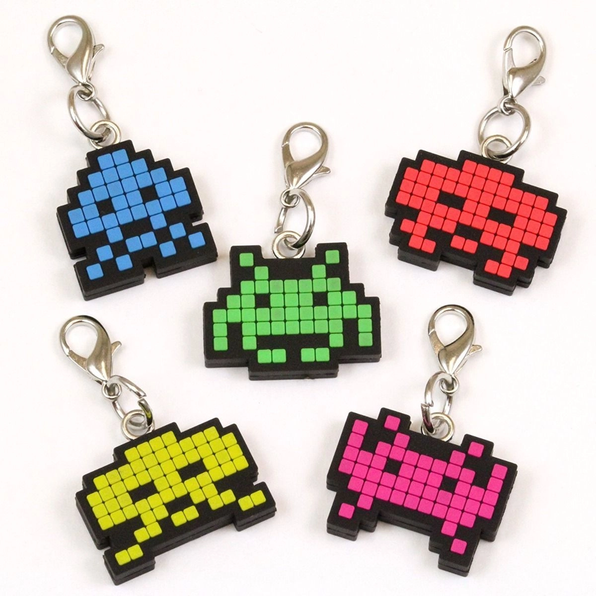 EE Dist Space Invader Alien Zipper Pulls Pack