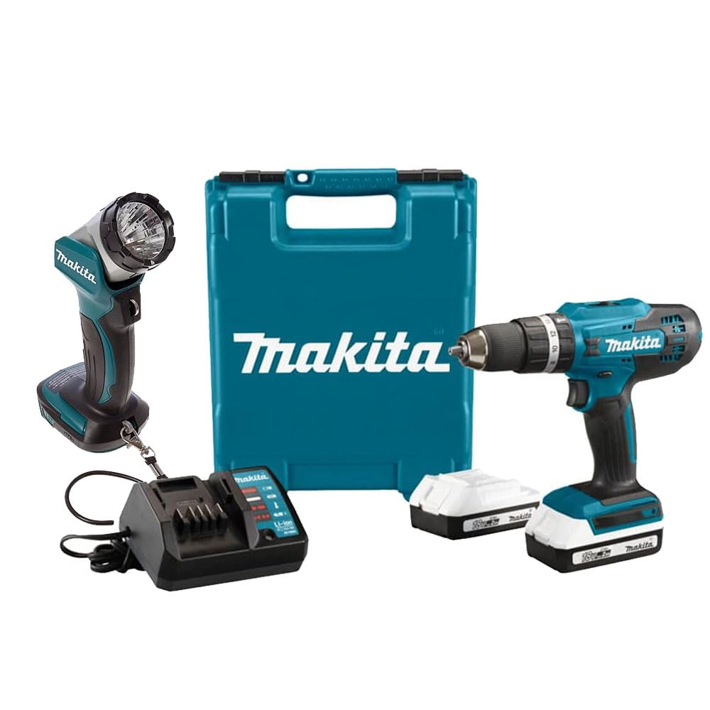 Makita HP488DAEX1 - 18V 2 Batteries + DML802 - LED light