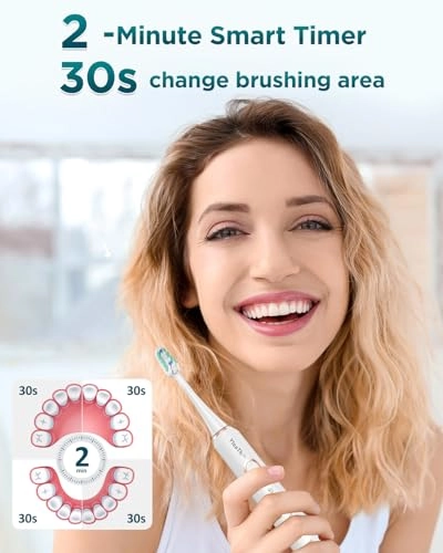 Y05U - 8 Toothbrush Heads 90 Days Battery Life 5 Brushing Modes
