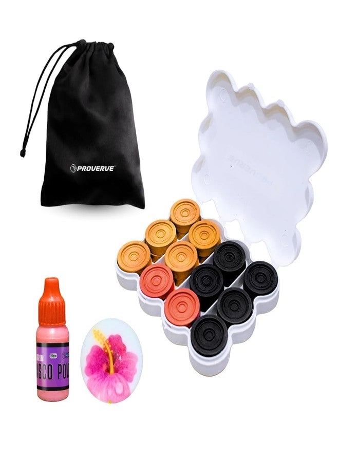 PROVERVE Carrom Coins - 8mm + Floral Striker + Disco Powder
