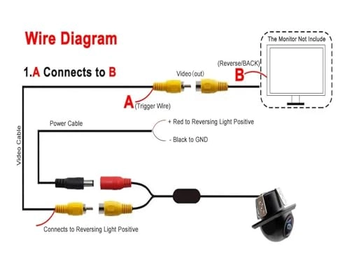 Intelligent Dynamic Trajectory Car Rear View Camera - Night Vision Wire 4K AHD 1080P
