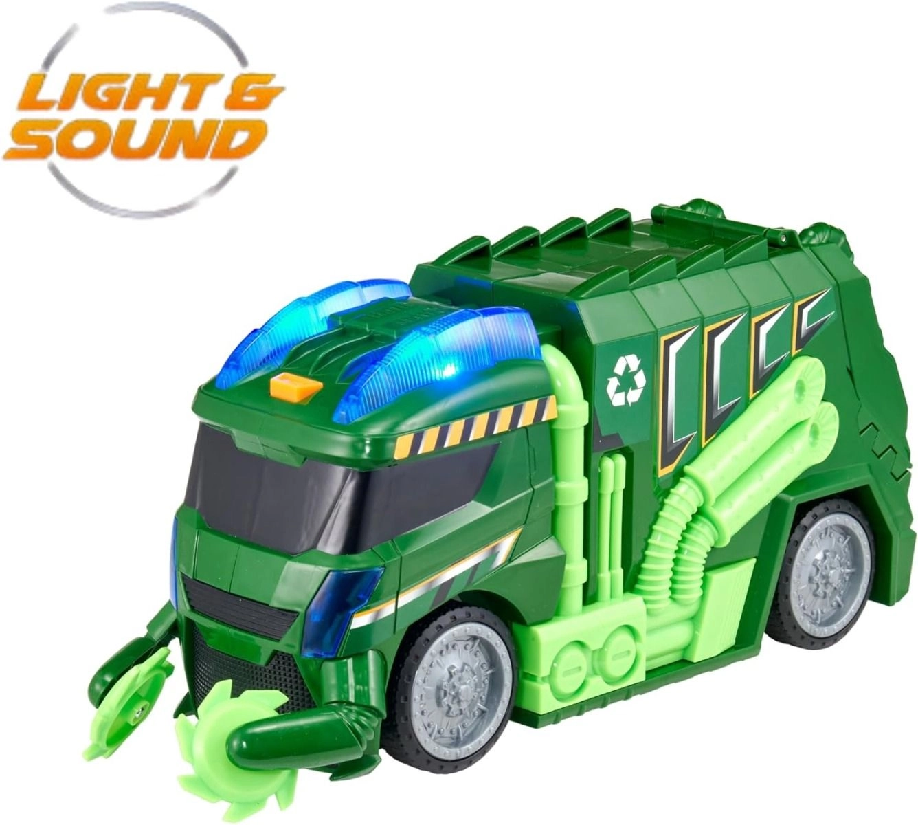Mean Machines Light And Sound Garbage Truck - Green 3+ yrs