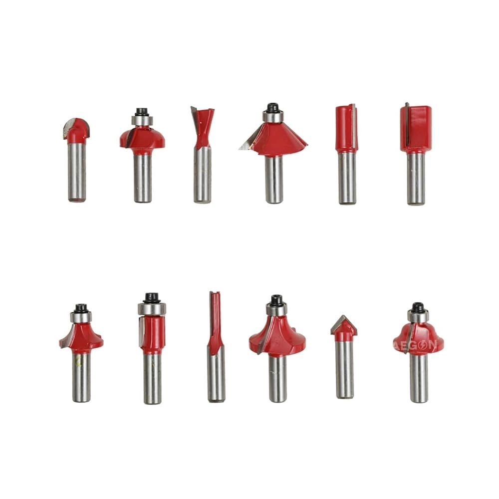 MAF PRO Router Bit Set - 8mm 12Pcs