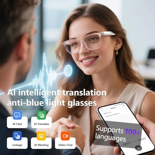 AI Smart Glasses - Bluetooth 5.4 150+ Languages