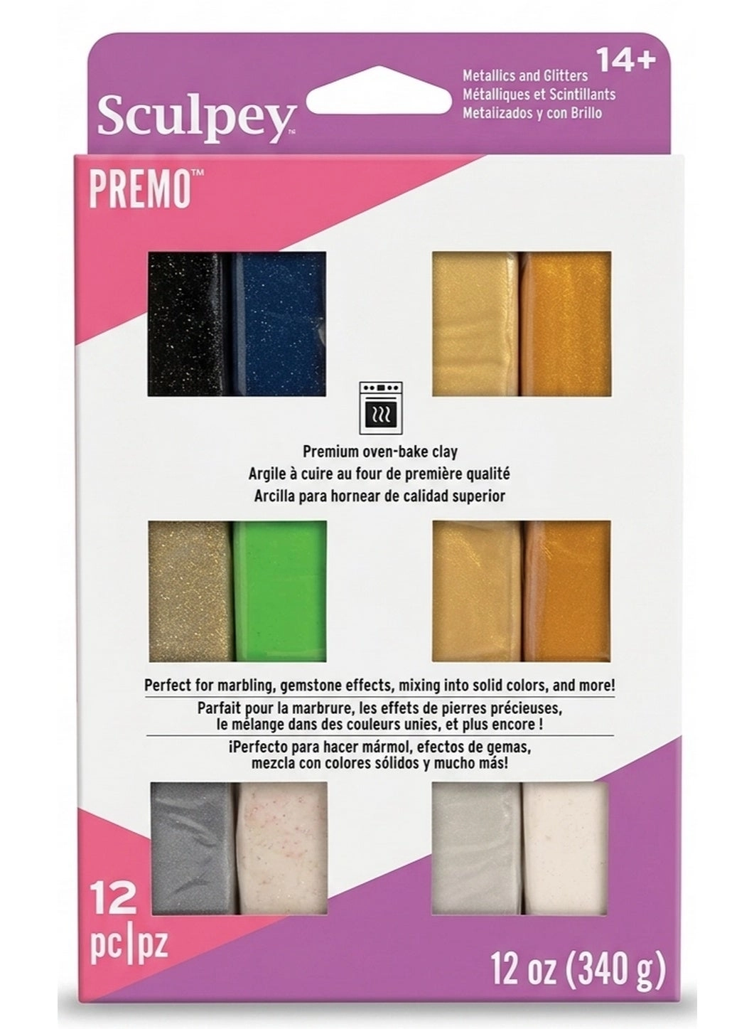 Sculpey Premo Premium Oven Bake Clay - Oven Bake Polymer Clay 12 Pieces