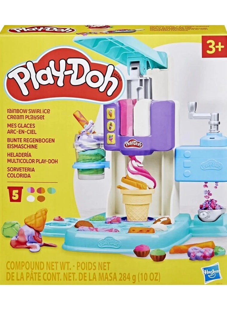 Rainbow Swirl Ice Cream Playset - 7 pcs