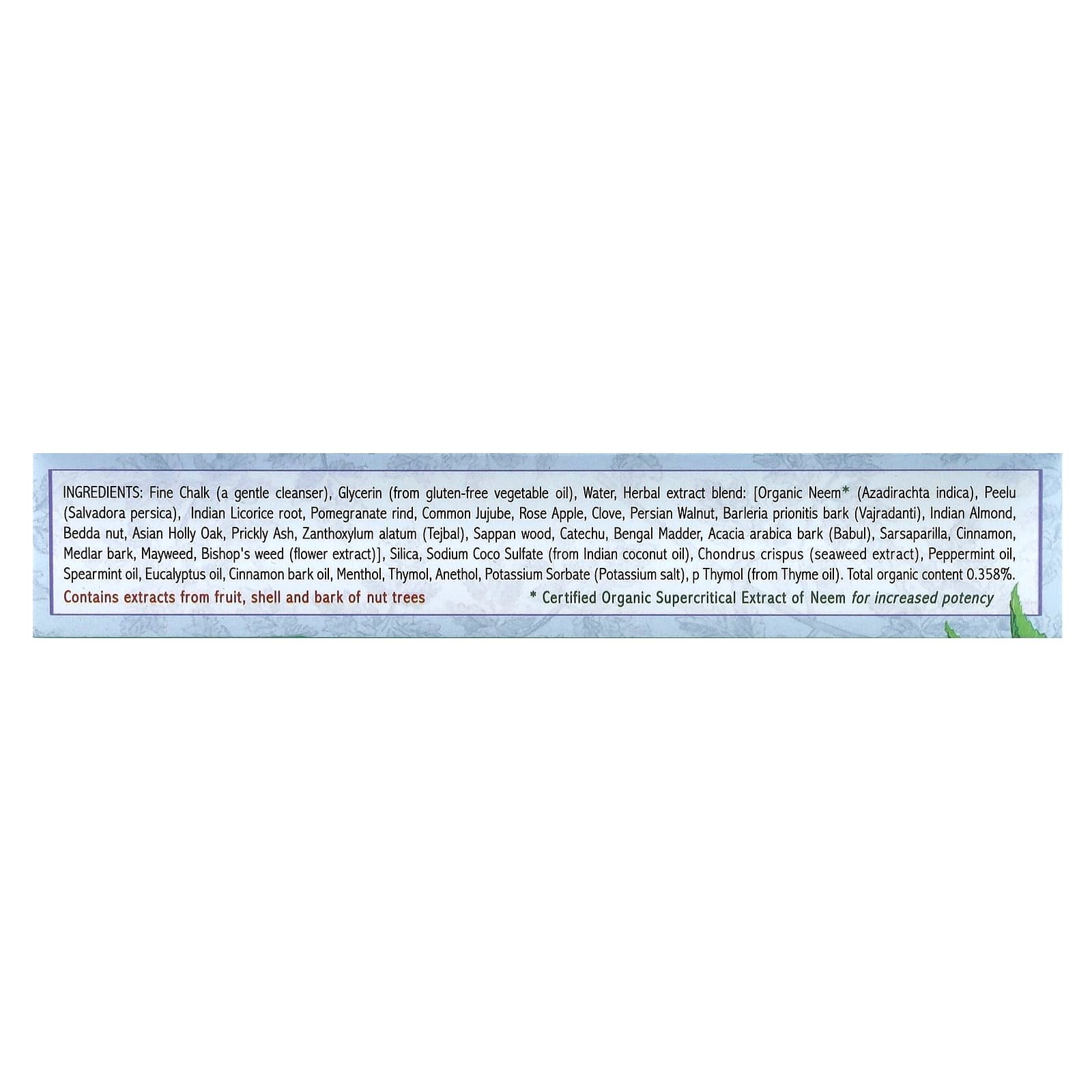 Ayurvedic Herbal Fresh Mint Toothpaste 117 g