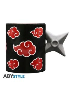 ABYstyle NARUTO SHIPPUDEN Shuriken Akatsuki Mug - 3D handle 460 ml