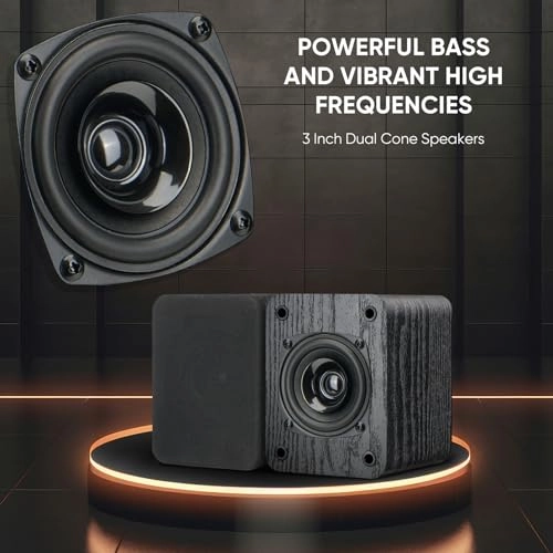 Powered Bluetooth Bookshelf Speakers - 40W