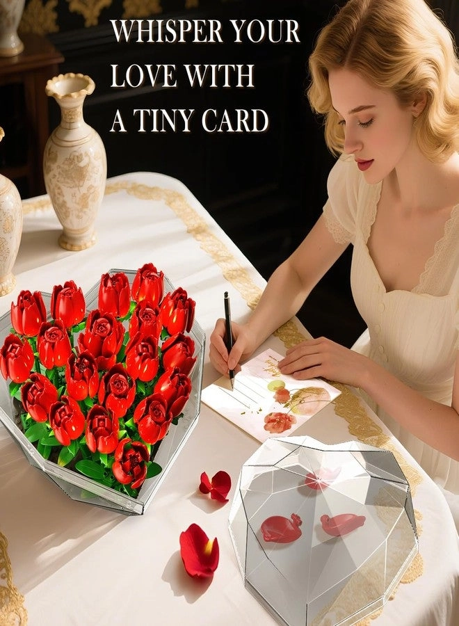 Valentines Flower Bouquet - Rose Red 19pcs